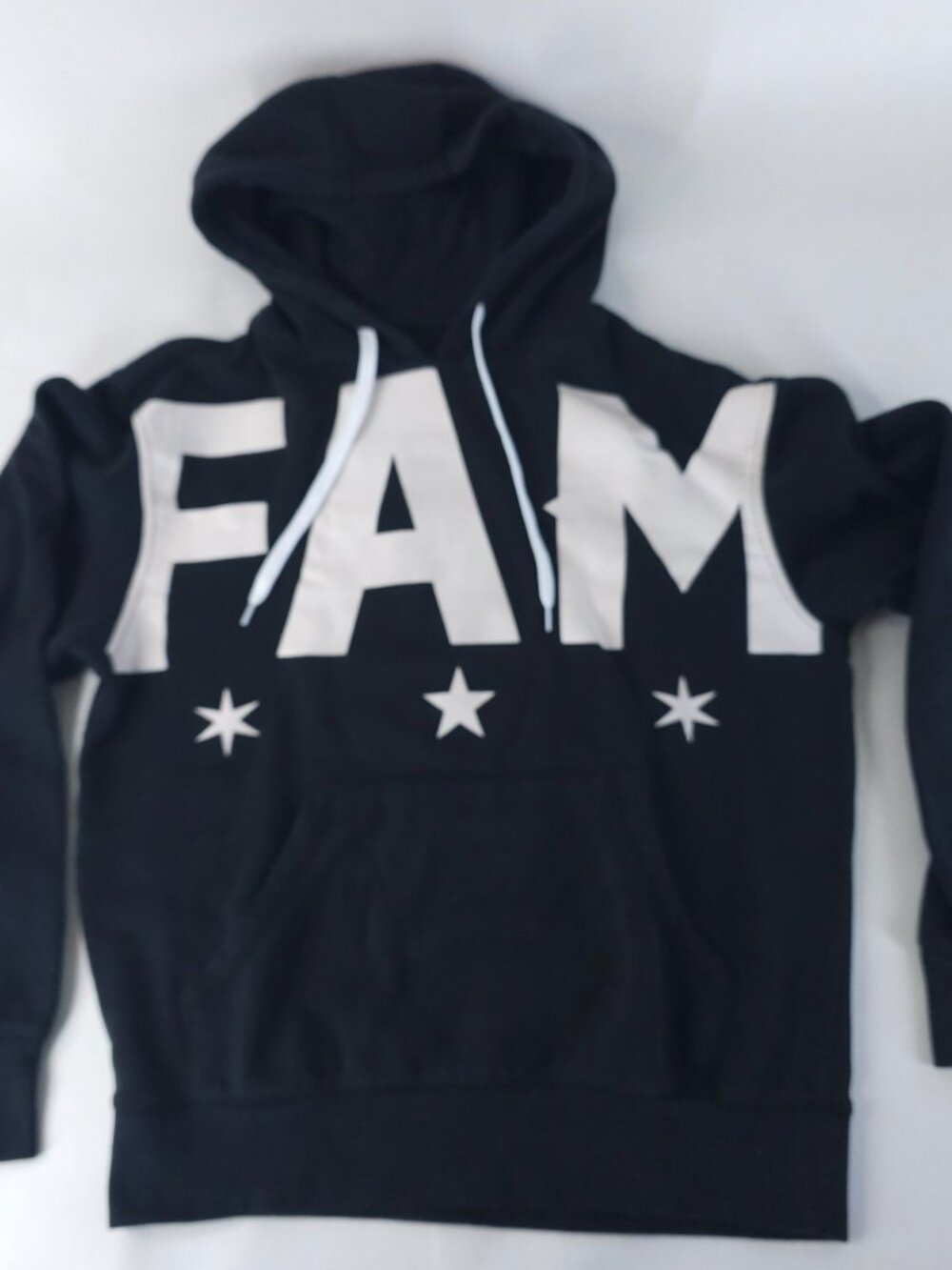 Famous Stars And Straps Hoodie Mens Small Black Y2K 90s Grunge Skater Spell Out
